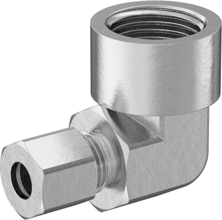 Hava ve Su için Pirinç Sıkıştırma Tüp Bağlantısı, Dirsek adaptörü, 1/4" Boru Dış Çapı x 3/8 NPTF Dişi için