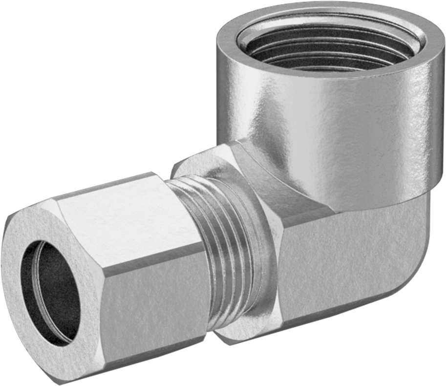 Hava ve Su için Pirinç Sıkıştırma Tüp Bağlantısı, Dirsek adaptörü, 3/8" Dış Çaplı Boru x 3/8 NPTF Dişi için