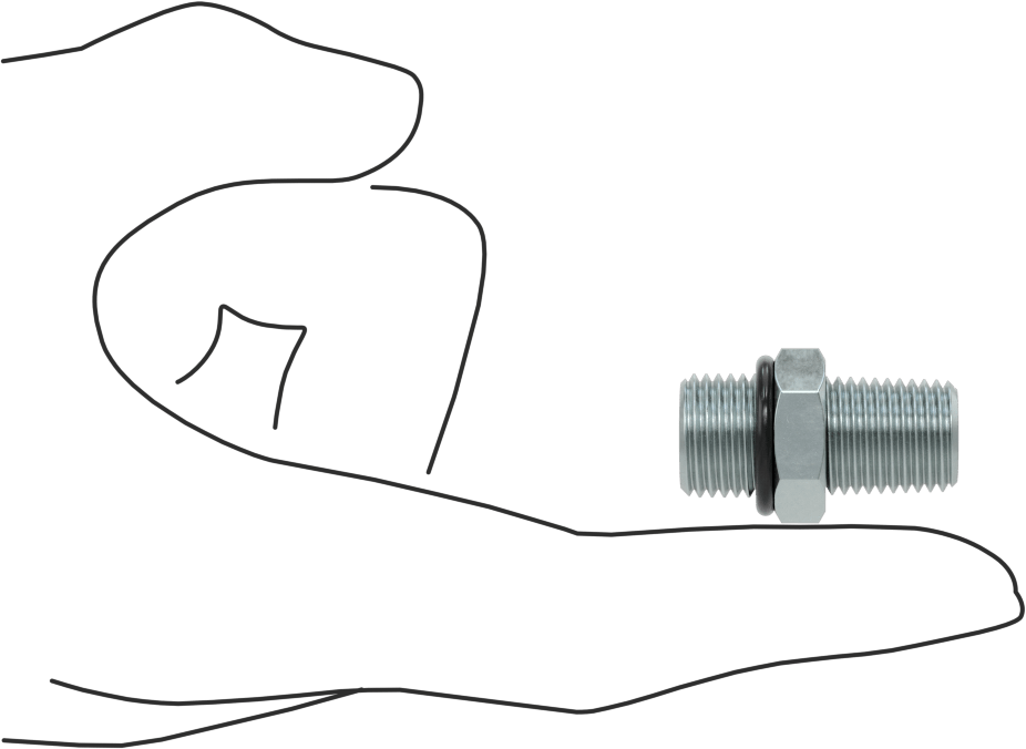 Kompakt Aşırı Basınçlı Çelik Boru Bağlantı Elemanı, Düz Adaptör, 1/4 NPTF Erkek x 9/16"-18 UNF Erkek