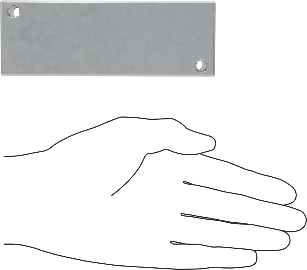 Alüminyum Dik Açılı Akış Dikdörtgen Manifold, 2 Çıkış, 3/4"-16 UN/UNF x 9/16"-18 UN/UNF