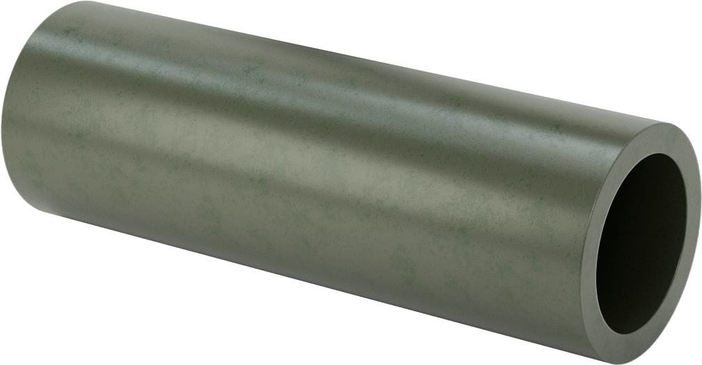 Ekstra Yüksek Sıcaklık Elektrik Yalıtımlı Mika, 2“ Dış Çap x 1-1/2” İç Çap Tüp, 1/4" Kalınlıkta Duvar, 508 V/Mil