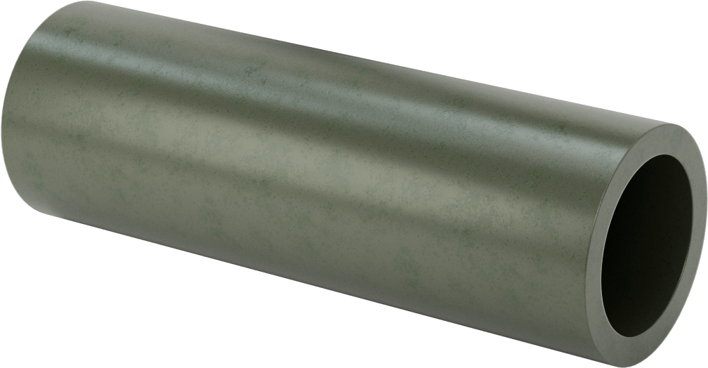 Ekstra Yüksek Sıcaklık Elektrik Yalıtımlı Mika, 2“ Dış Çap x 1/4” İç Çap Tüp, 1/4" Kalınlıkta Duvar, 254 V/Mil