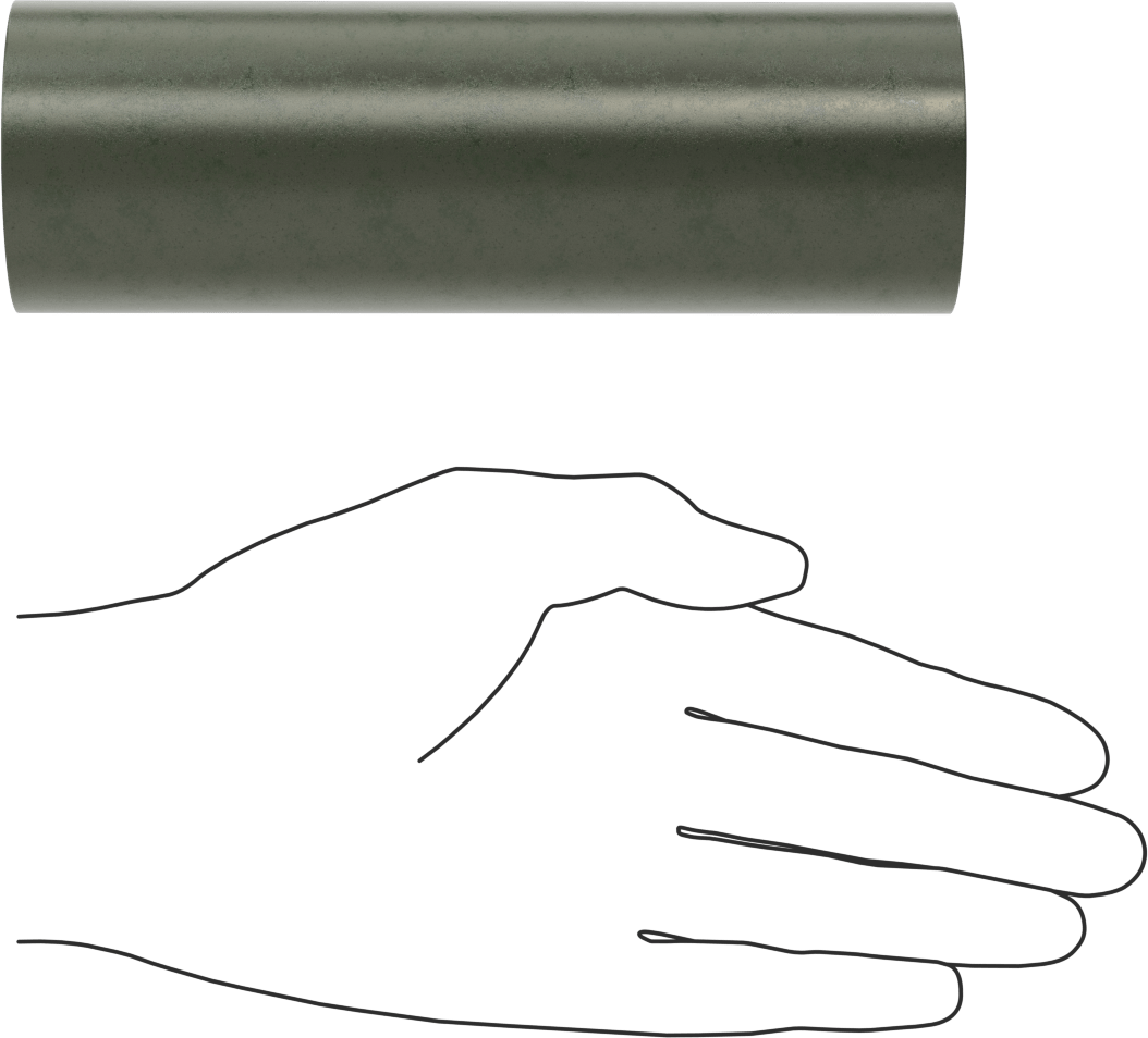 Ekstra Yüksek Sıcaklık Elektrik Yalıtımlı Mika, 2“ Dış Çap x 1/4” İç Çap Tüp, 1/4" Kalınlıkta Duvar, 254 V/Mil