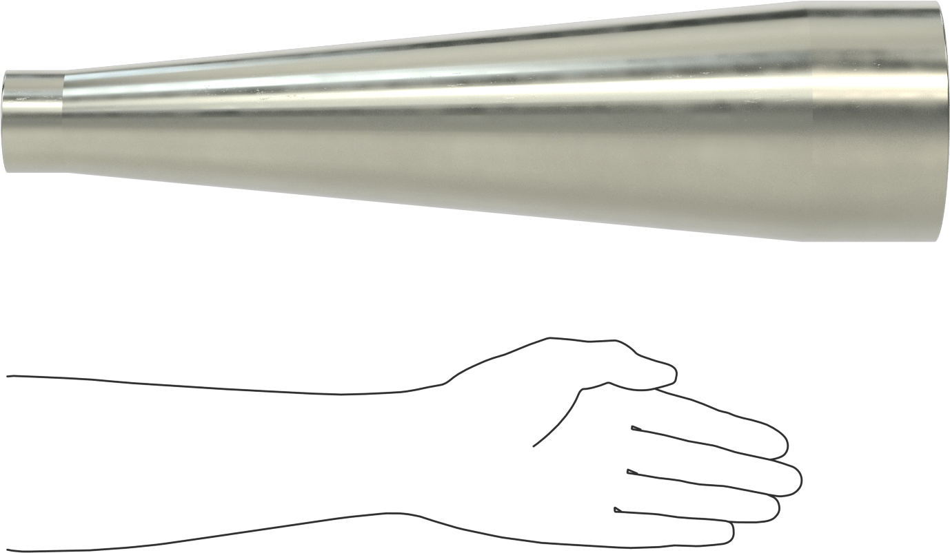 Çelik Boru için Vakum Bağlantı Parçası, 5“ x 2-1/8” Dış Çaplı Boru için Düz Redüktör, Çelik