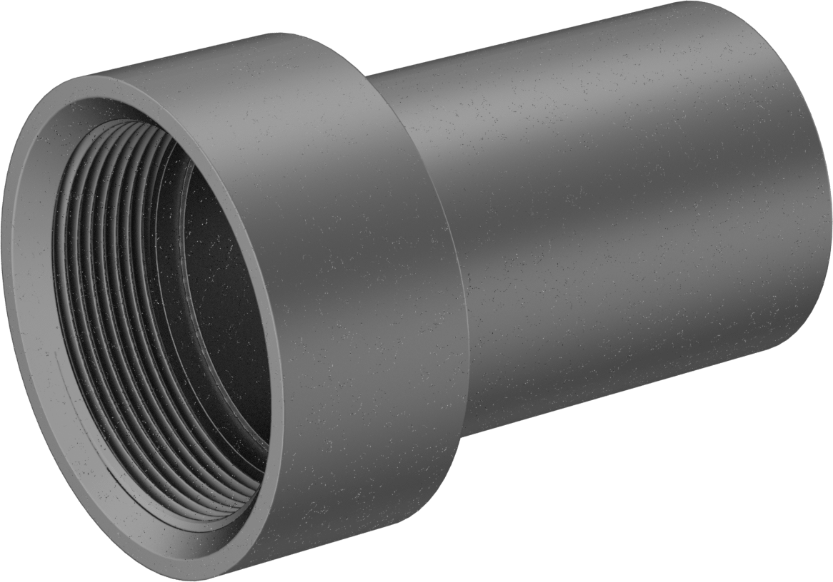 Çelik Boru için Vakum Bağlantı Parçası, 3" Boru Dış Çapı x 3 NPT Dişi için Düz Adaptör, Çelik