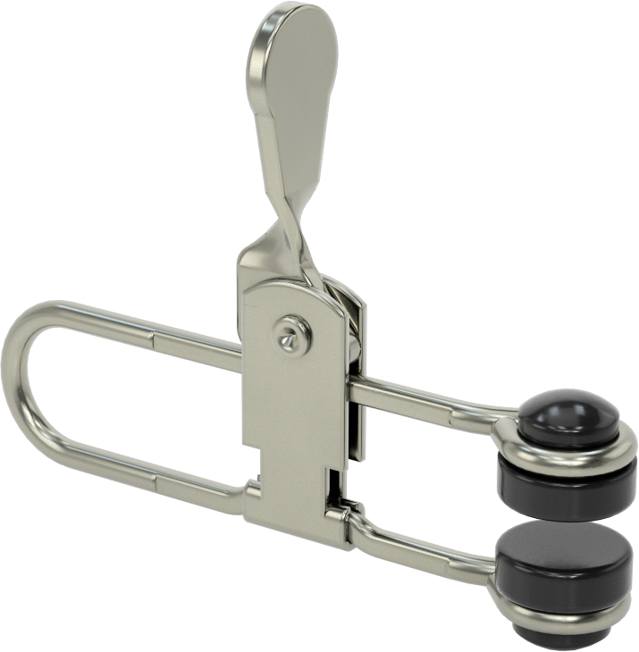 Kilitli Minyatür Yaylı Kelepçe, 0“ - 5/16” Açıklık, 1" Uzanma Mesafesi