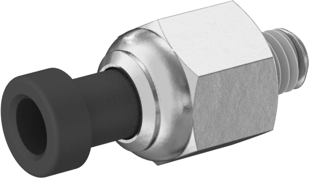 Hava için Pirinç Push-to-Connect Boru Bağlantı Elemanı, Adaptör, 5/32" Boru Dış Çapı x 10-32 Dişli Erkek Boru için
