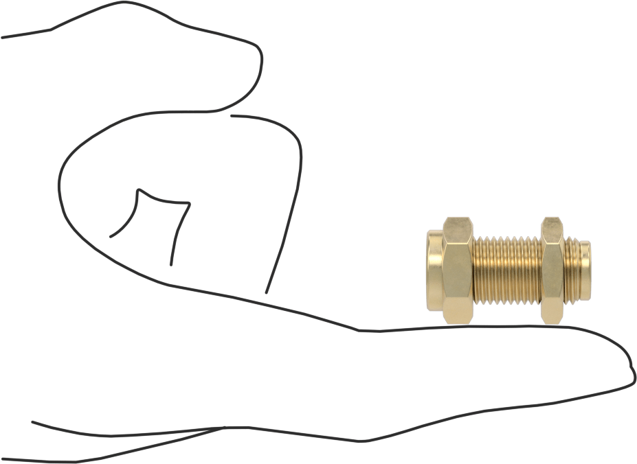 Hava için Pirinç Push-to-Connect Boru Bağlantı Elemanı, 1/4" Boru Dış Çapı x 1/8 NPTF Dişi için Düz Adaptör