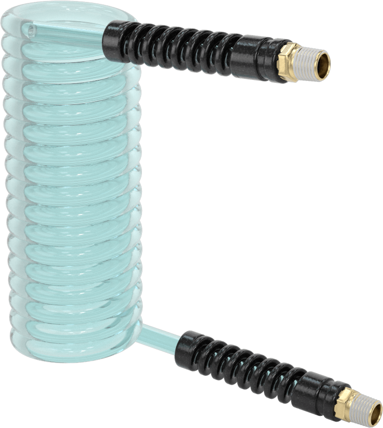 Yüksek Sıcaklık Esnek Geri Çekilebilir Hava Hortumu, 1/4 x 1/4 NPT Erkek, 1/4" ID, 15 Fit Uzunluk