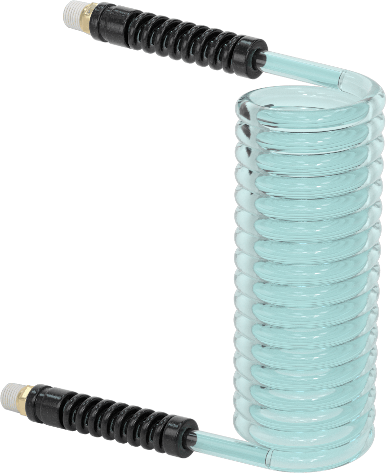 Yüksek Sıcaklık Esnek Geri Çekilebilir Hava Hortumu, 1/4 x 1/4 NPT Erkek, 1/4" ID, 25 Fit Uzunluk