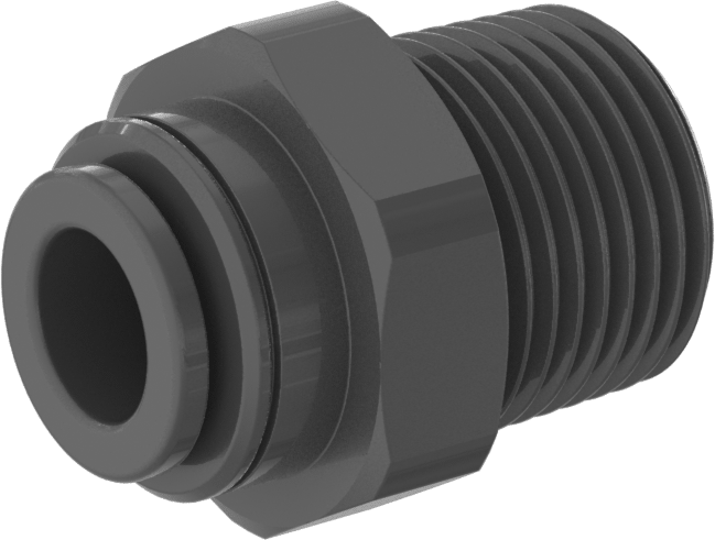 İçme Suyu için İtme-Bağlantı Elemanı, Düz Adaptör, 5/16" Boru Dış Çapı x 3/8 BSPT Erkek için