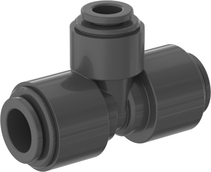 İçme Suyu için İtme-Bağlantı Elemanı, Hat Üstü T Redüktör, 3/8“ x 1/4” Dış Çaplı Boru için