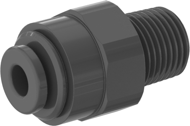 İçme Suyu için İtme-Bağlantı Elemanı, Düz Adaptör, 5/32" Boru Dış Çapı x 1/8 NPTF Erkek için