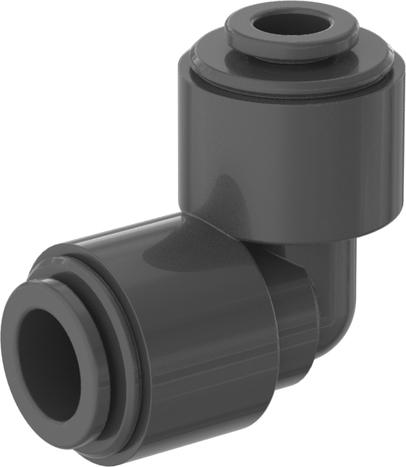 İçme Suyu için İtme-Bağlantı Elemanı, 90 Derece Dirsek Redüktör, 3/8“ x 1/4” Dış Çaplı Boru için