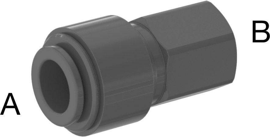 İçme Suyu için İtme-Bağlantı Elemanı, 3/8“ Boru Dış Çapı x 1/4” Dış Çap 45 Derece Dişi Genişletilmiş Boru