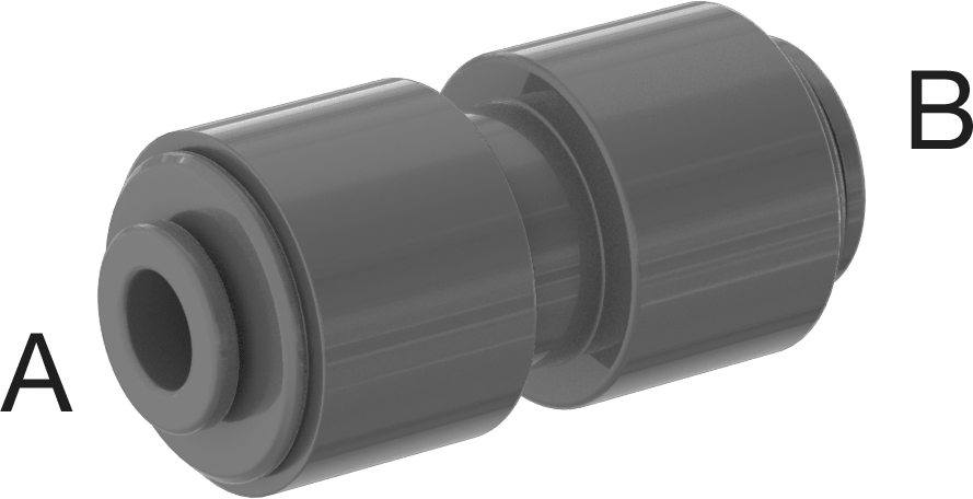 İçme Suyu için İtme-Bağlantı Elemanı, Düz Redüktör, 1/2“ x 1/4” Boru Dış Çapı için