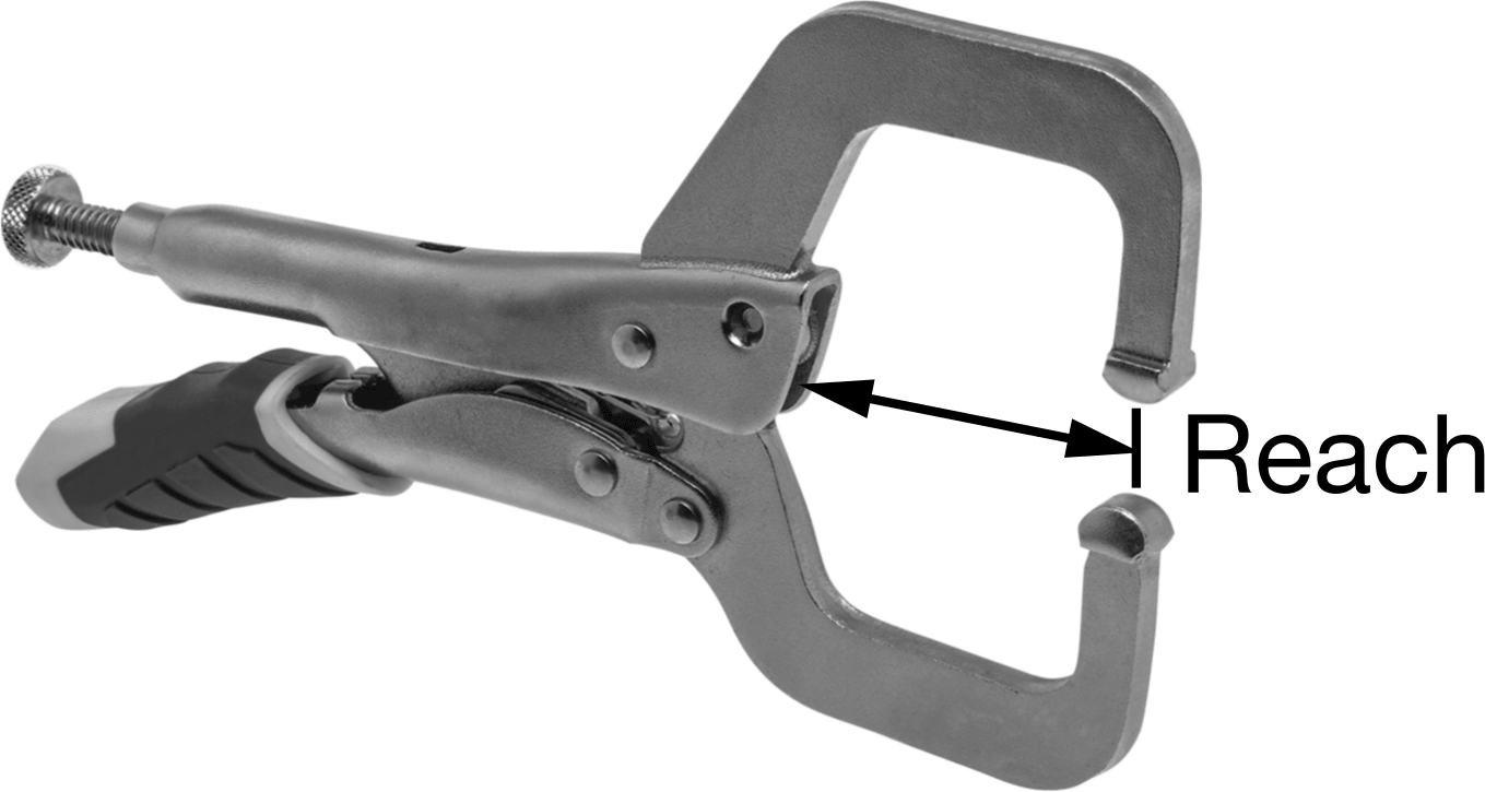 Kilitleme Pense Kelepçesi, Sabit Çene, 0“ ila 2-1/8” Açıklık