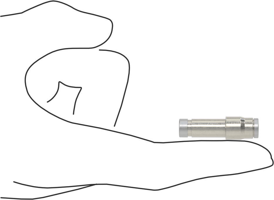 Hava ve Su için Paslanmaz Çelik Push-to-Connect Tüp Bağlantı Elemanı, Düz Redüktör, 8 mm Mil Dış Çapı, 4 mm Boru Dış Çapı için