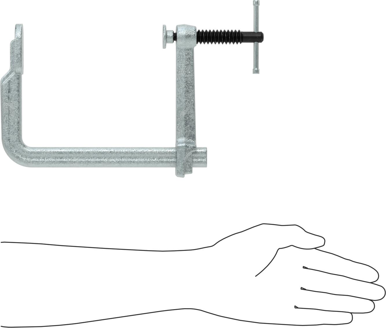 Hızlı Çalışan Çubuk Kelepçesi, 0“- 6” Açıklık