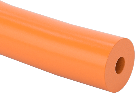 Kimyasallar için Aşırı Basınçlı PEEK Boru, Opak Turuncu, 0.02" ID, 1/16" OD