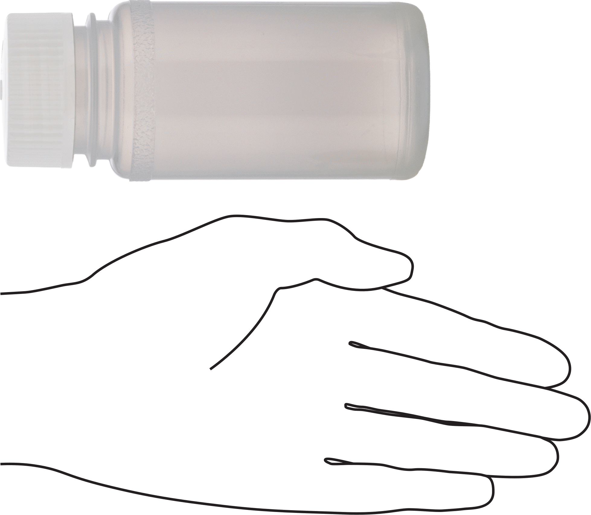 Yarı Şeffaf LDPE Plastik Şişe, 8 FL. oz./250 ml Kapasite, 1-3/4" Ağız Dış Çapı