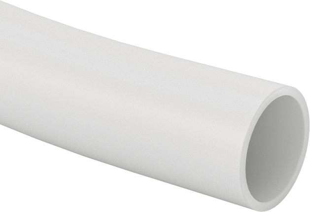 Aşınmaya Dayanıklı PVDF Plastik Yarı Şeffaf Boru, Kimyasallar için, 3/4" ID, 7/8" OD