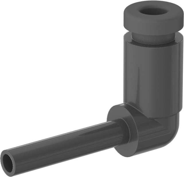Hava ve Su için Bas-Bağlan Boru Bağlantı Parçası, Uzun 90 Derece Dirsek, 1/8“ Boru Gövde Dış Çapı x 1/8” Boru Dış Çapı