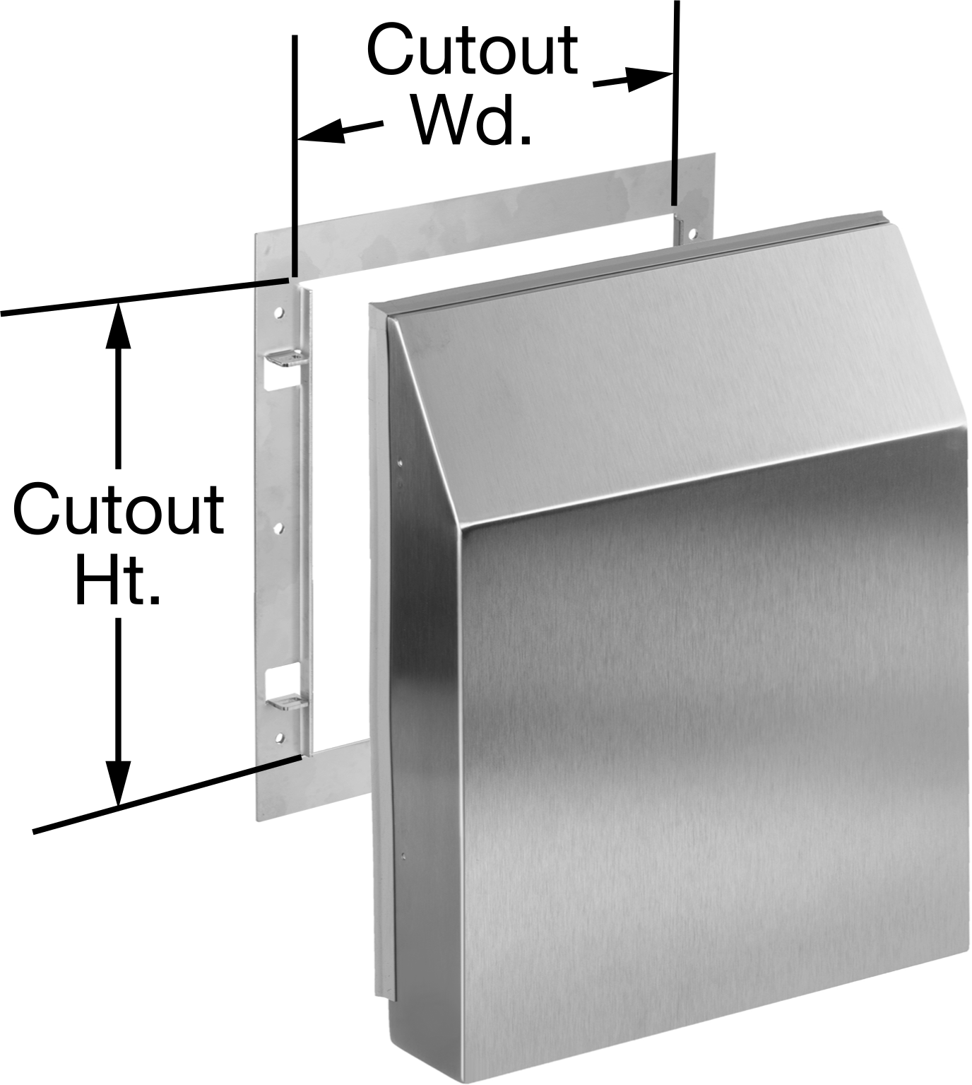 Emme ve Egzoz Muhafaza Kapağı, 14-1/8“ Yükseklik x 11-5/8” Genişlik x 2-5/8" Derinlik Toplam