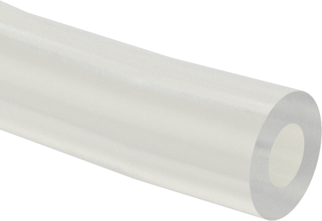 Hava ve Su için Yüksek Sıcaklık Silikon Kauçuk Boru, Yumuşak, Durometre 70A, 1/32" ID, 1/16" OD, Yarı Şeffaf Beyaz