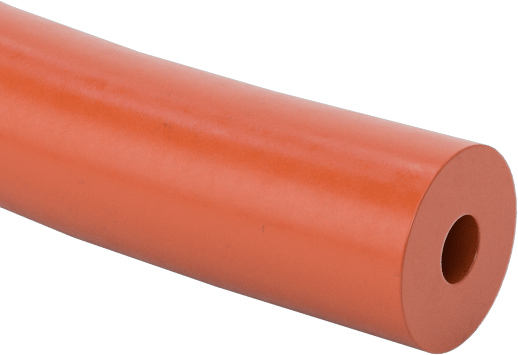 Hava ve Su için Yüksek Sıcaklık Silikon Kauçuk Boru, Yumuşak, Durometre 70A, 3/32" ID, 9/32" OD, Opak Kırmızı