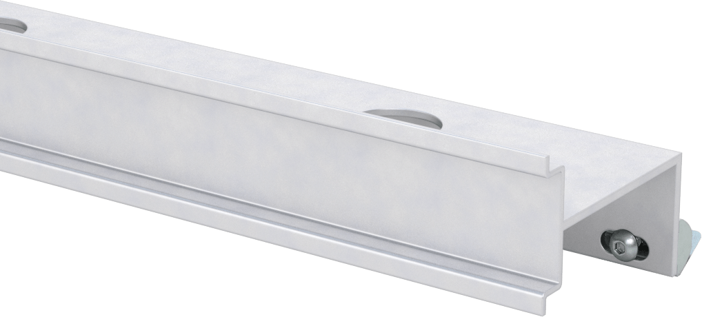 T-Yivli Çerçeveleme için DIN 3 Rayları, Braketli, Alüminyum, 1,5" ve 40 mm Yüksek Ray için, 1 m Uzunluk