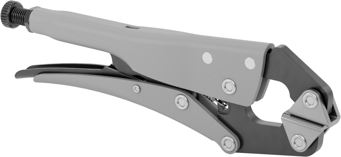 Kilitleme Pense Kelepçesi, Tırtıklı Döner Çene, 0“ ila 1-3/4” Açıklık