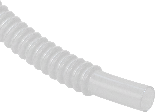 Esnek Aşırı Sıcaklık Teflon® PTFE Boru, Kimyasallar için, Yarı Şeffaf, 0.365" ID, 0.53" OD