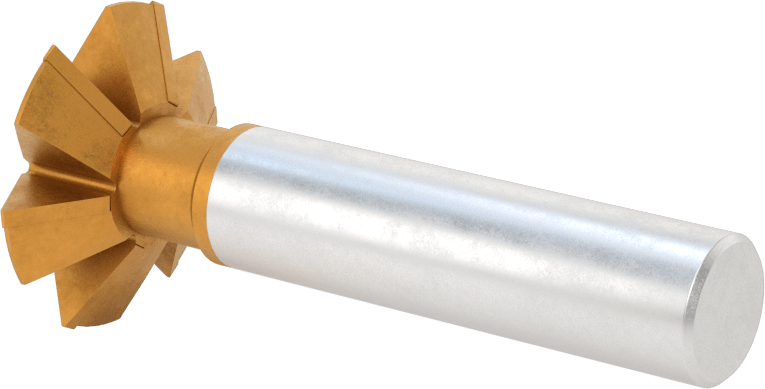 Karbür Uçlu Çift Pahlı Uçlu Freze, TiN Kaplamalı, 60 Derece Kesme Açısı, 1-1/2" Freze Çapı