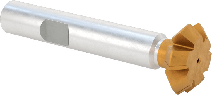 Karbür Uçlu Çift Pahlı Uçlu Freze, TiN Kaplamalı, 90 Derece Kesme Açısı, 3/4" Freze Çapı