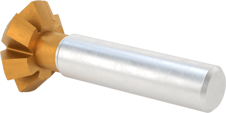Karbür Uçlu Çift Pahlı Uçlu Freze, TiN Kaplamalı, 90 Derece Kesme Açısı, 1-3/8" Freze Çapı