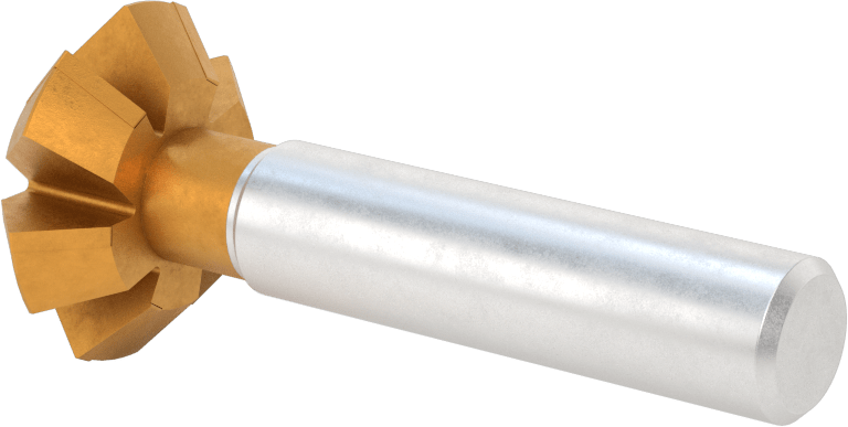 Karbür Uçlu Çift Pahlı Uçlu Freze, TiN Kaplamalı, 90 Derece Kesme Açısı, 1-1/2" Freze Çapı