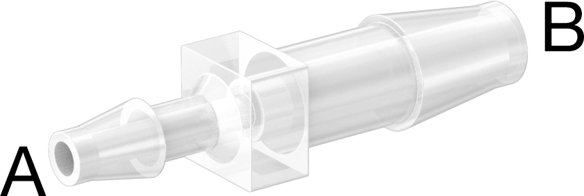 Gıda ve İçecek için Plastik Dikenli Boru Bağlantı Elemanı, 1/4“ x 5/32” Boru İç Çapı için Düz Redüktör