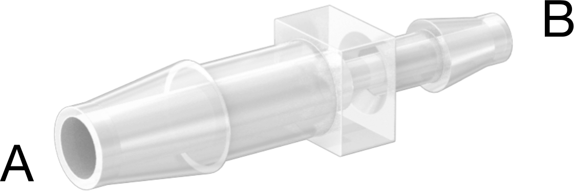Gıda ve İçecek için Plastik Dikenli Boru Bağlantı Elemanı, 1/4“ x 1/8” Boru İç Çapı için Düz Redüktör