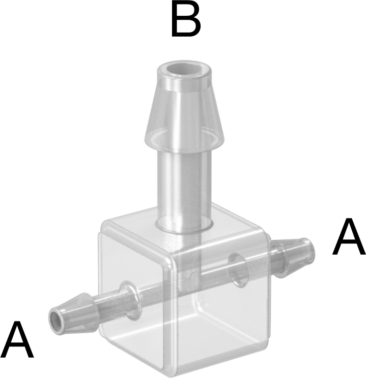 Hava ve Su için Plastik Dikenli Boru Bağlantı Elemanı, 1/16“ x 1/8” Boru İç Çapı için Easy-View Hat Üstü Redüktör