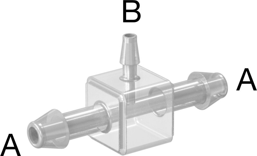 Hava ve Su için Plastik Dikenli Boru Bağlantı Elemanı, 1/8“ x 1/16” Boru İç Çapı için Easy-View Hat Üstü Redüktör