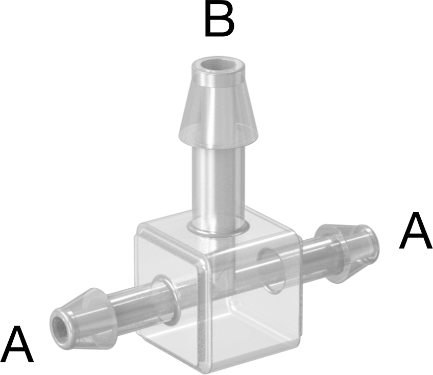 Hava ve Su için Plastik Dikenli Boru Bağlantı Elemanı, 1/8“ x 5/32” Boru İç Çapı için Easy-View Hat Üstü Redüktör