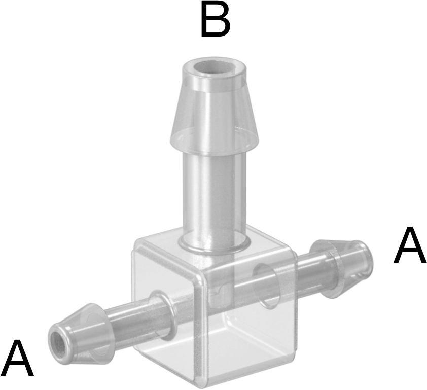Hava ve Su için Plastik Dikenli Boru Bağlantı Elemanı, 1/8“ x 3/16” Boru İç Çapı için Easy-View Hat Üstü Redüktör