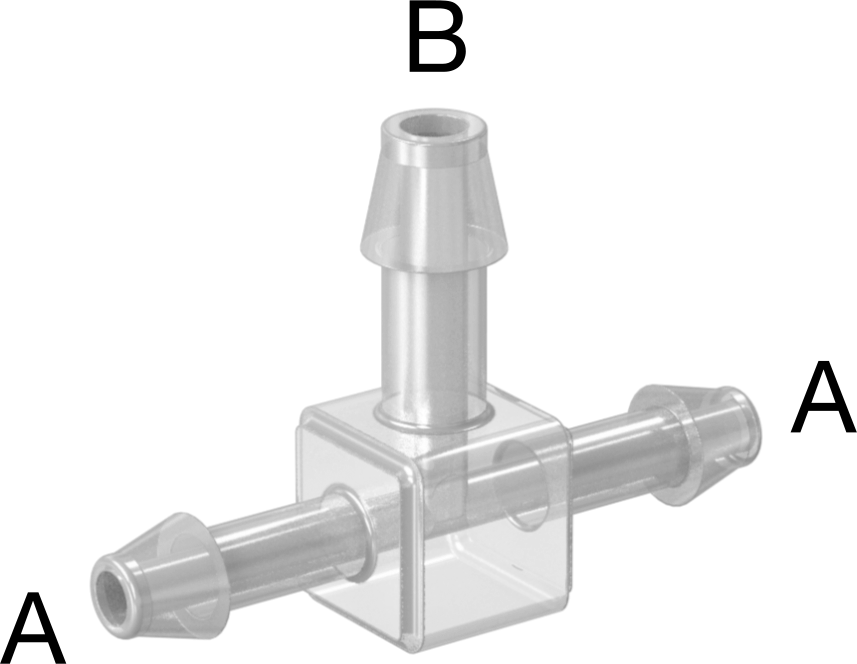 Hava ve Su için Plastik Dikenli Boru Bağlantı Elemanı, 5/32“ x 3/16” Boru İç Çapı için Easy-View Hat Üstü Redüktör