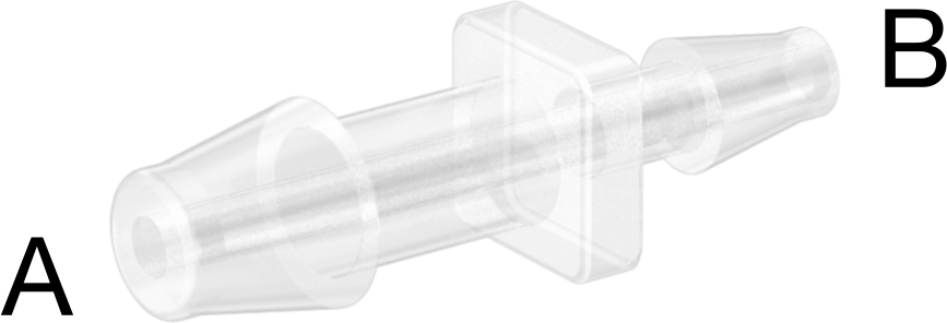 Hava ve Su için Plastik Dikenli Boru Bağlantı Elemanı, 1/4“ x 5/32” Boru İç Çapı için Easy-View Redüktör