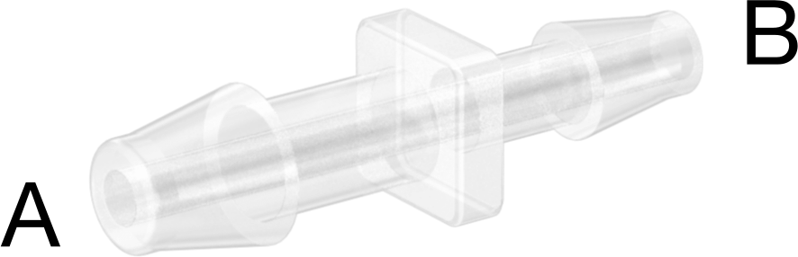 Hava ve Su için Plastik Dikenli Boru Bağlantı Elemanı, 1/4“ x 3/16” Boru İç Çapı için Easy-View Redüktör