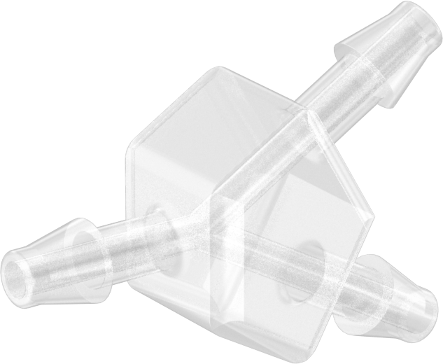 Hava ve Su için Plastik Dikenli Boru Bağlantı Elemanı, 3/32" Boru İç Çapı için Easy-View Y Bağlantı Elemanı