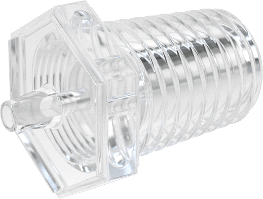 Hava ve Su için Plastik Dikenli Boru Bağlantı Elemanı, 1/16" Boru x 1/16 NPT Erkek için Easy-View Adaptör