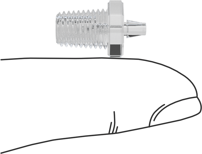 Hava ve Su için Plastik Dikenli Boru Bağlantı Elemanı, 3/32" Boru x 1/16 NPT Erkek için Easy-View Adaptör