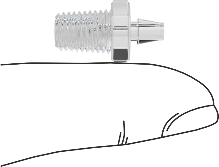 Hava ve Su için Plastik Dikenli Boru Bağlantı Elemanı, 1/8" Boru x 1/16 NPT Erkek için Easy-View Adaptör